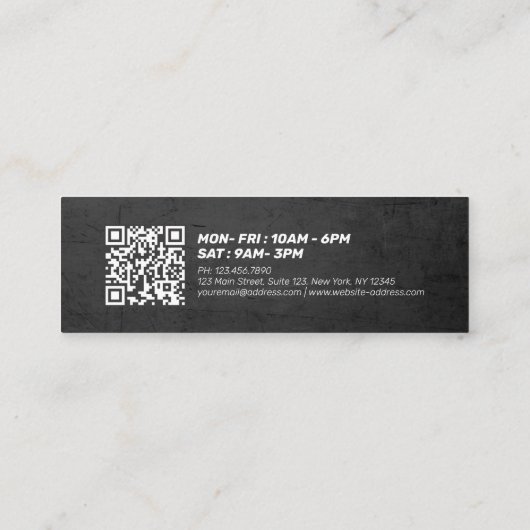 Friseursalon King Crown Barber Pole Mini Visitenkarte (Rückseite)