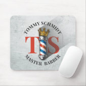 Friseursalon King Crown Barber Pole Mousepad (Mit Mouse)