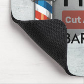 Friseursalon King Crown Barber Pole Mousepad (Ecke)