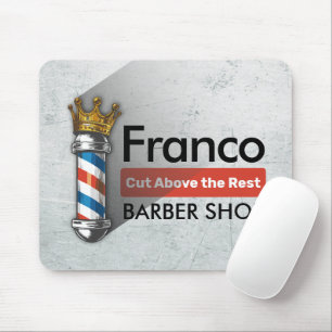 Friseursalon King Crown Barber Pole Mousepad