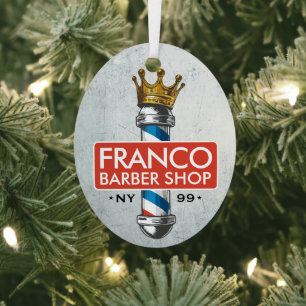 Friseursalon King Crown Barber Pole Ornament Aus Metall