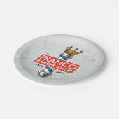 Friseursalon King Crown Barber Pole Pappteller (Schrägansicht)