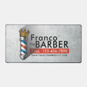 Friseursalon King Crown Barber Pole Schreibtischunterlage (Vorderseite)