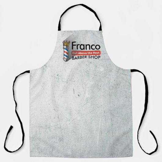 Friseursalon King Crown Barber Pole Schürze (Vorderseite)