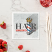 Friseursalon King Crown Barber Pole Serviette (Beispiel)