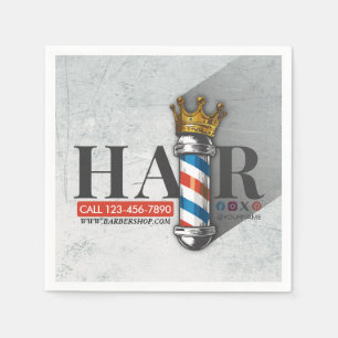 Friseursalon King Crown Barber Pole Serviette