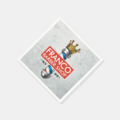 Friseursalon King Crown Barber Pole Serviette (Ecke)