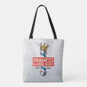 Friseursalon King Crown Barber Pole Tasche (Rückseite)