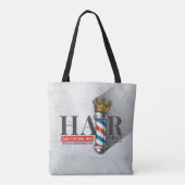 Friseursalon King Crown Barber Pole Tasche (Rückseite)