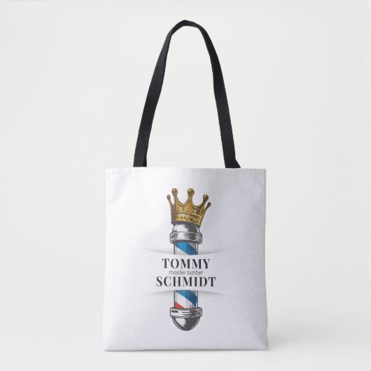 Friseursalon King Crown Barber Pole Tasche (Vorderseite)