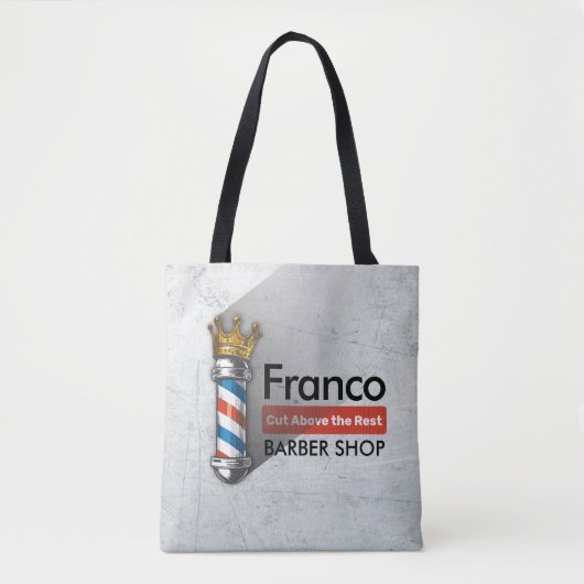 Friseursalon King Crown Barber Pole Tasche (Vorderseite)