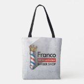 Friseursalon King Crown Barber Pole Tasche (Rückseite)
