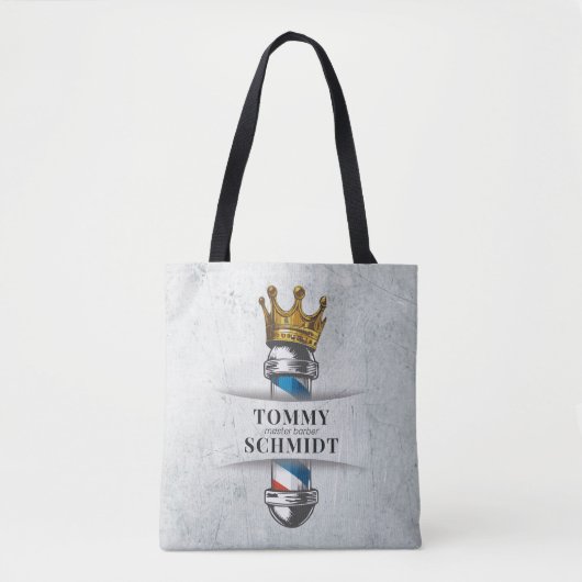 Friseursalon King Crown Barber Pole Tasche (Vorderseite)