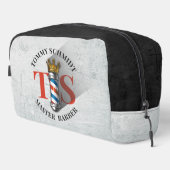 Friseursalon King Crown Barber Pole Waschbeutel (Rechte Ecke)