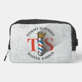 Friseursalon King Crown Barber Pole Waschbeutel (Rückseite)