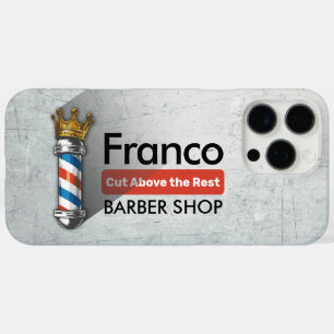 Friseursalon King Crown Friseurstange Haarsalon iPhone 16 Pro Max Hülle