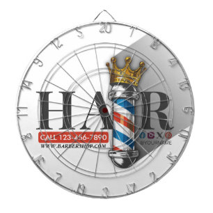 Friseursalon King Crown Friseurstange Haarsalon Dartscheibe