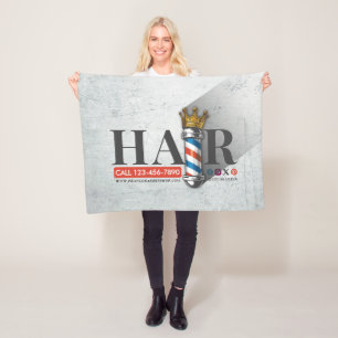 Friseursalon King Crown Friseurstange Haarsalon Fleecedecke
