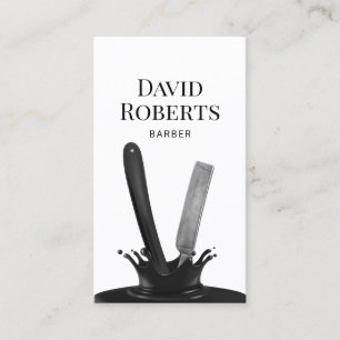 Friseursalon Kreativer Schlag Straight Razor Hair Visitenkarte