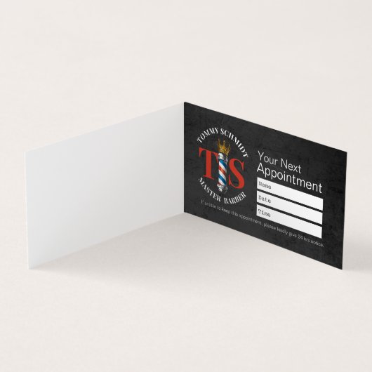 Friseursalon Kronplatz Lounge Ernennung Visitenkarten (Innenseite)