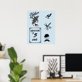 Friseursalon-Kunstposter Poster (Heimbüro)