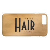 Friseursalon Kupfer-Metallic Case-Mate iPhone Hülle (Rückseite (Horizontal))