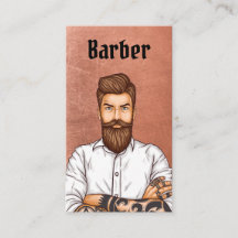 Friseursalon Kupfer Vintage Bart Mann Avatar Einzi