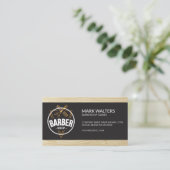 Friseursalon | Logo | Holz Visitenkarte (Stehend Vorderseite)