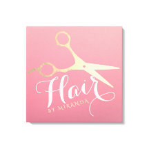 Friseursalon Makeup Salon Moderne rosa Goldschere