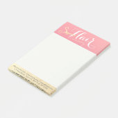 Friseursalon Makeup Salon Moderne rosa Goldschere Post-it Klebezettel (angewinkelt)