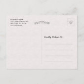 Friseursalon Makeup Salon Moderne rosa Goldschere Postkarte (Rückseite)