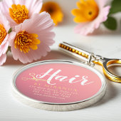 Friseursalon Makeup Salon Moderne rosa Goldschere Schlüsselanhänger