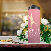 Friseursalon Makeup Salon Moderne rosa Goldschere Thermosbecher