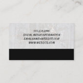 Friseursalon | Marmor und Goldplatten Visitenkarte (Rückseite)