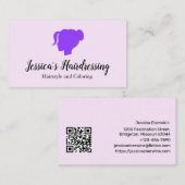Friseursalon Minimalist Logo Visitenkarte (Vorne/Hinten)
