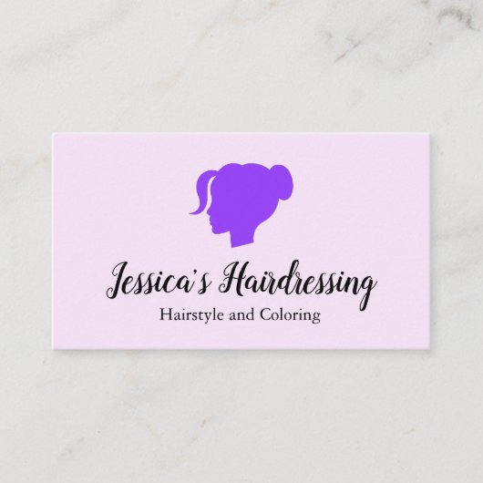 Friseursalon Minimalist Logo Visitenkarte (Vorderseite)