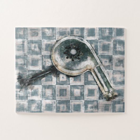 Friseursalon mit Blumentopf Puzzle (Horizontal)