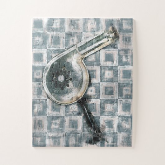 Friseursalon mit Blumentopf Puzzle (Vertikal)