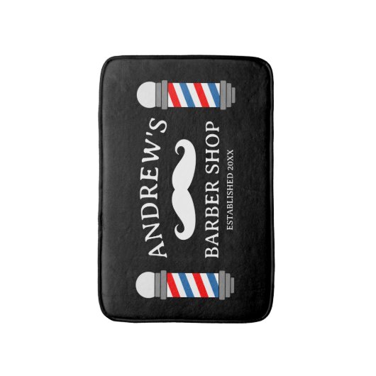 Friseursalon mit Firmenlogo Badematte (Vorderseite Vertikal)