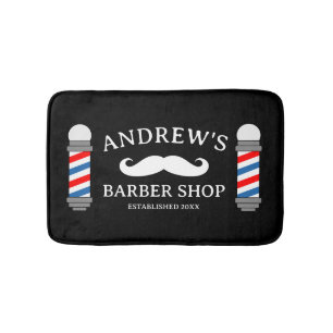 Friseursalon mit Firmenlogo Badematte