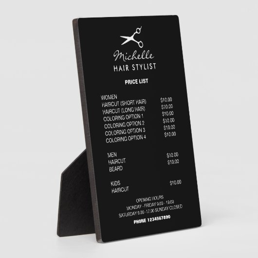 Friseursalon mit Stylesalon Fotoplatte (Seite)