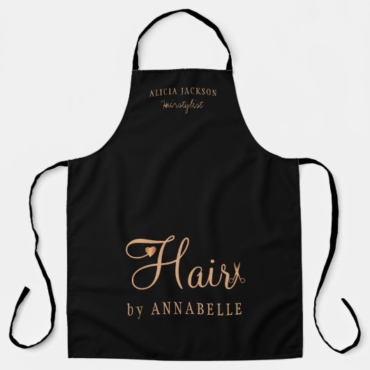 Friseursalon-Mitarbeiter personalisiert Schürze (Vorderseite)