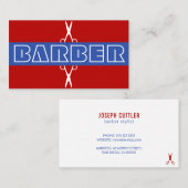 Friseursalon, modern weiß-blau visitenkarte (Vorne/Hinten)