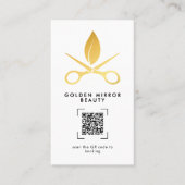 Friseursalon moderne QR-Code Online-Buchung Visitenkarte (Vorderseite)