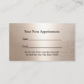 Friseursalon Moderne Rose Goldmedaille Terminkarte (Rückseite)