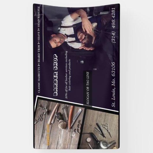 Friseursalon Moderner Friseur Banner (Vertikal)