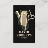 Friseursalon Moderner Goldbarbershop Visitenkarte (Vorderseite)