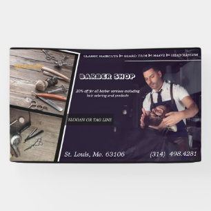 Friseursalon moderner Haarschnitt Schere Friseur Banner