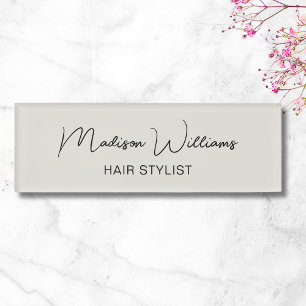 Friseursalon Moderner neutraler Friseur Namenschild