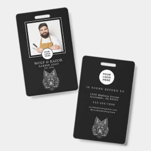Friseursalon Moderner Rasiermesser Wolf Silber Fri Ausweis